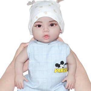 18.5 inch Full Silicone Ivory Baby Dolls Newborn Baby Girl Doll Newborn Doll